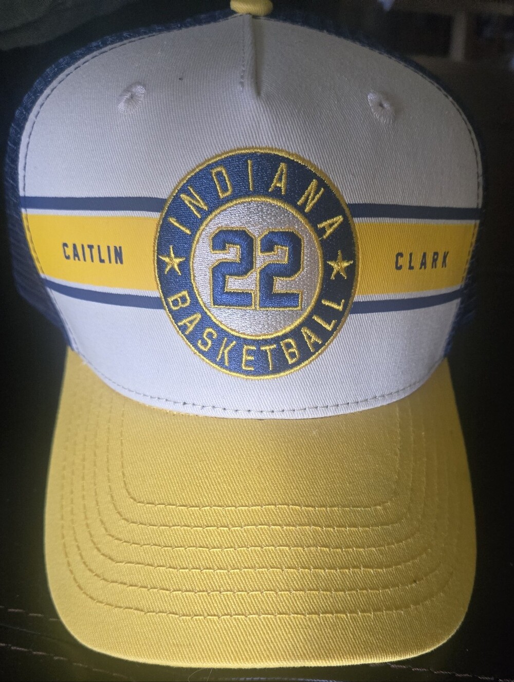 Indiana Fever Caitlin Clark  Navy/ Yellow WNBA Kürsted Hat
